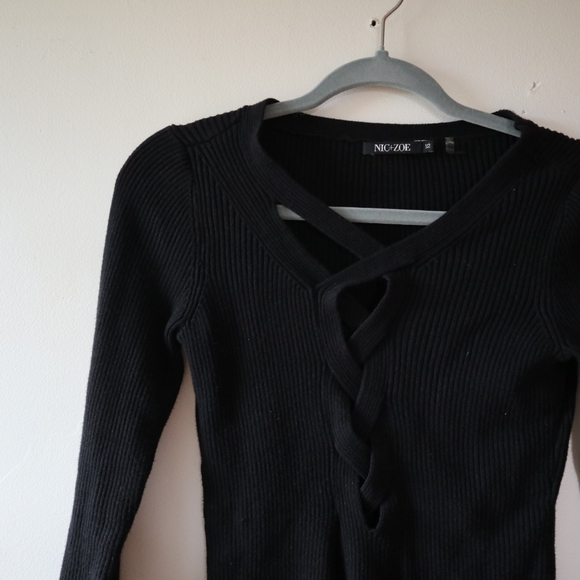 NIC+ZOE Black Longsleeve Top - Picture 9 of 9